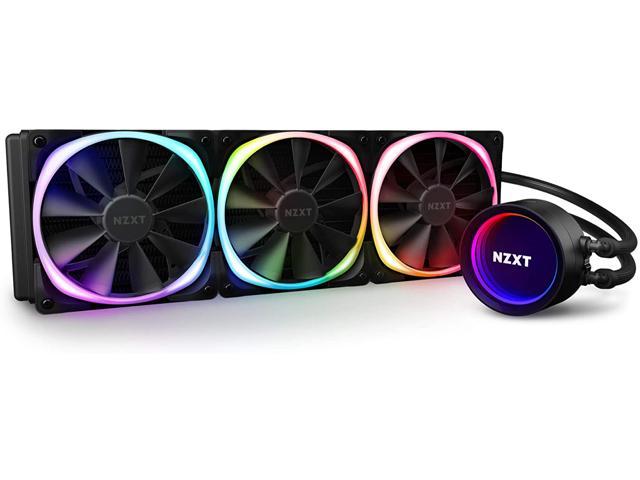 Tarjeta de video NZXT Kraken X73 RGB 360mm - RL-KRX73-R1 - AIO RGB CPU Liquid Cooler - Rotating Infinity Mirror Design - Improved Pump - Powered By CAM V4 - RGB Connector - Aer RGB V2 120mm Radiator Fans (3 Included)
