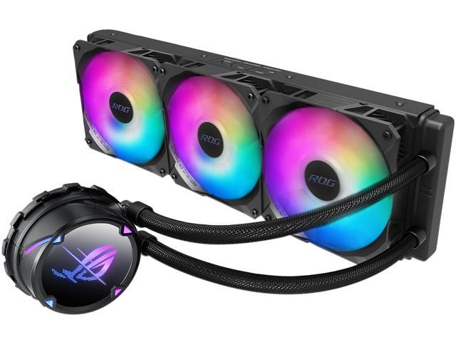 Targeta de video ROG Strix LC II 360 All-in-one Liquid CPU Cooler with Aura Sync, Intel LGA 1150/1151/1155/1156/1200/2066 and AMD AM4/TR4 Support and Three ROG 120 mm Radiator Fans