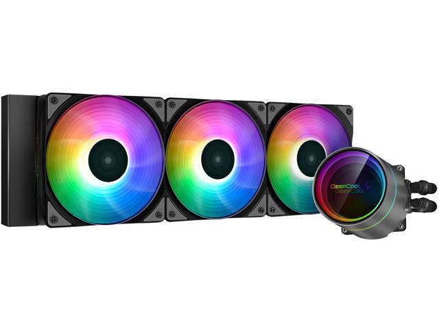 Tarjeta de video DeepCool CASTLE 360EX A-RGB AIO Liquid CPU Cooler with Anti-Leak Technology, 3x 120mm CF120 Fans, Included Controller and 5V A-RGB Motherboard Sync support, Intel 115X/1200/2066, AMD TR4/AM4