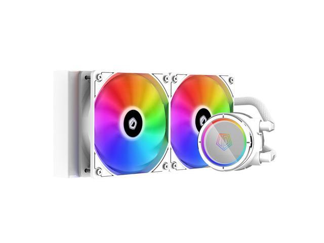 ID-COOLING ZOOMFLOW 240X SNOW CPU Water Cooler 5V Addressable RGB AIO Cooler 240mm CPU Liquid Cooler 2X120mm RGB Fan, Intel 115X/2066, AMD TR4/AM4