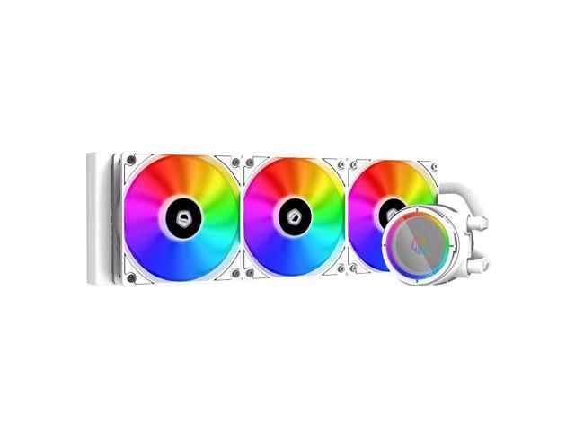 ID-COOLING ZOOMFLOW 360X SNOW CPU Water Cooler 5V Addressable RGB AIO Cooler 360mm CPU Liquid Cooler 3X120mm RGB Fan, Intel 115X/1200/2066, AMD AM4