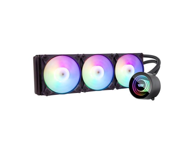 darkFlash DX360 Black 360mm ARGB Radiator Addressable RGB All-in-one AIO CPU Liquid Water Cooler 3X 120mm ARGB PWM Fans for Intel 1150/1151/1156 and AMD AM2/AMD3/AM4