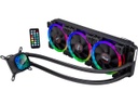 Targeta de video Rosewill RGB CPU Liquid Cooler, Closed Loop PC Water Cooling, Quiet, Three 120mm RGB Fans, Intel/AMD Compatible, Remote Control, additional RGB Fans expansion with RGB Synchronization - PB360-RGB