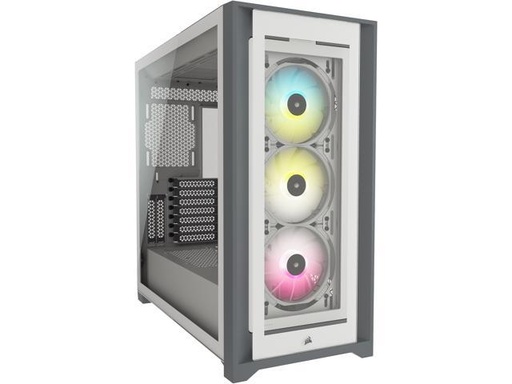 Case CORSAIR iCUE 5000X RGB Vidrio templado Mid- Tower ATX PC Smart Case, White, CC-9011213-WW